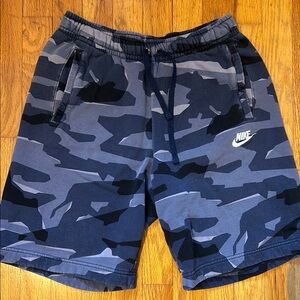 Nike Navy and Black Camo Shorts